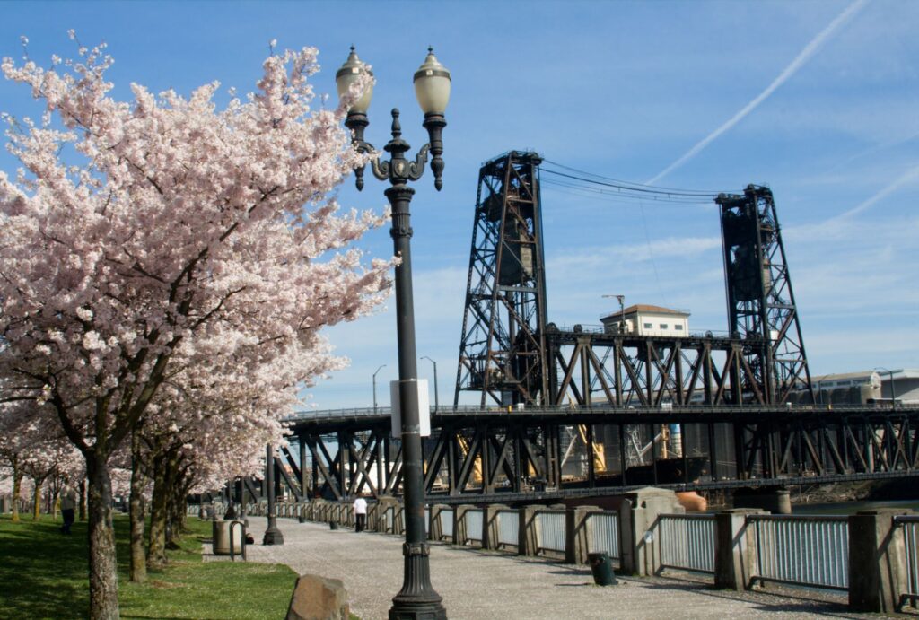 Portland Oregon Steele Bridge Image for Business Attorney Website