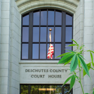 Deschutes County text on a dark background - December 2020