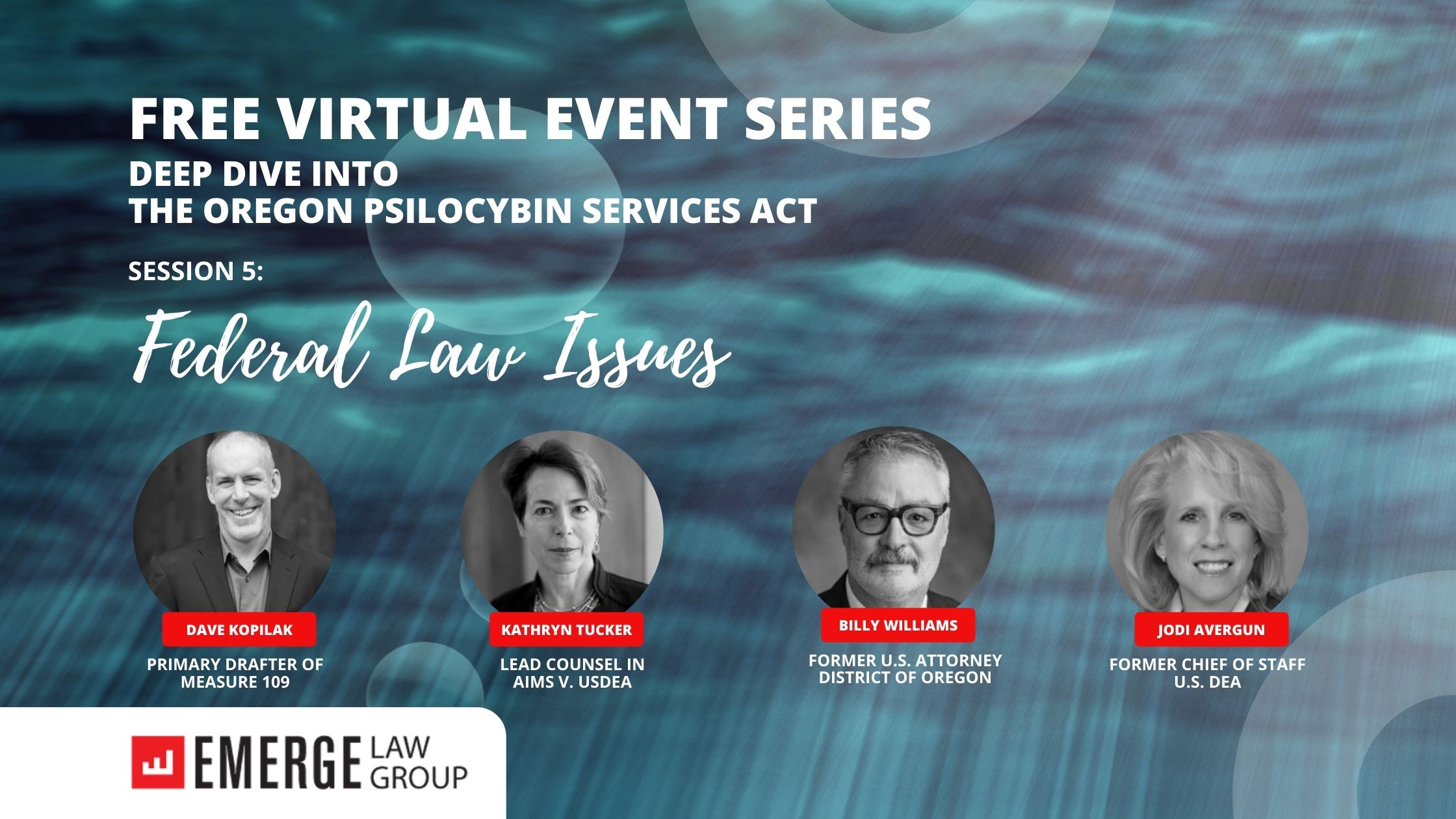 FREE Virtual Event Series – Deep Dive Into the Oregon Psilocybin Services Act:  Federal Law Issues (Session 5)