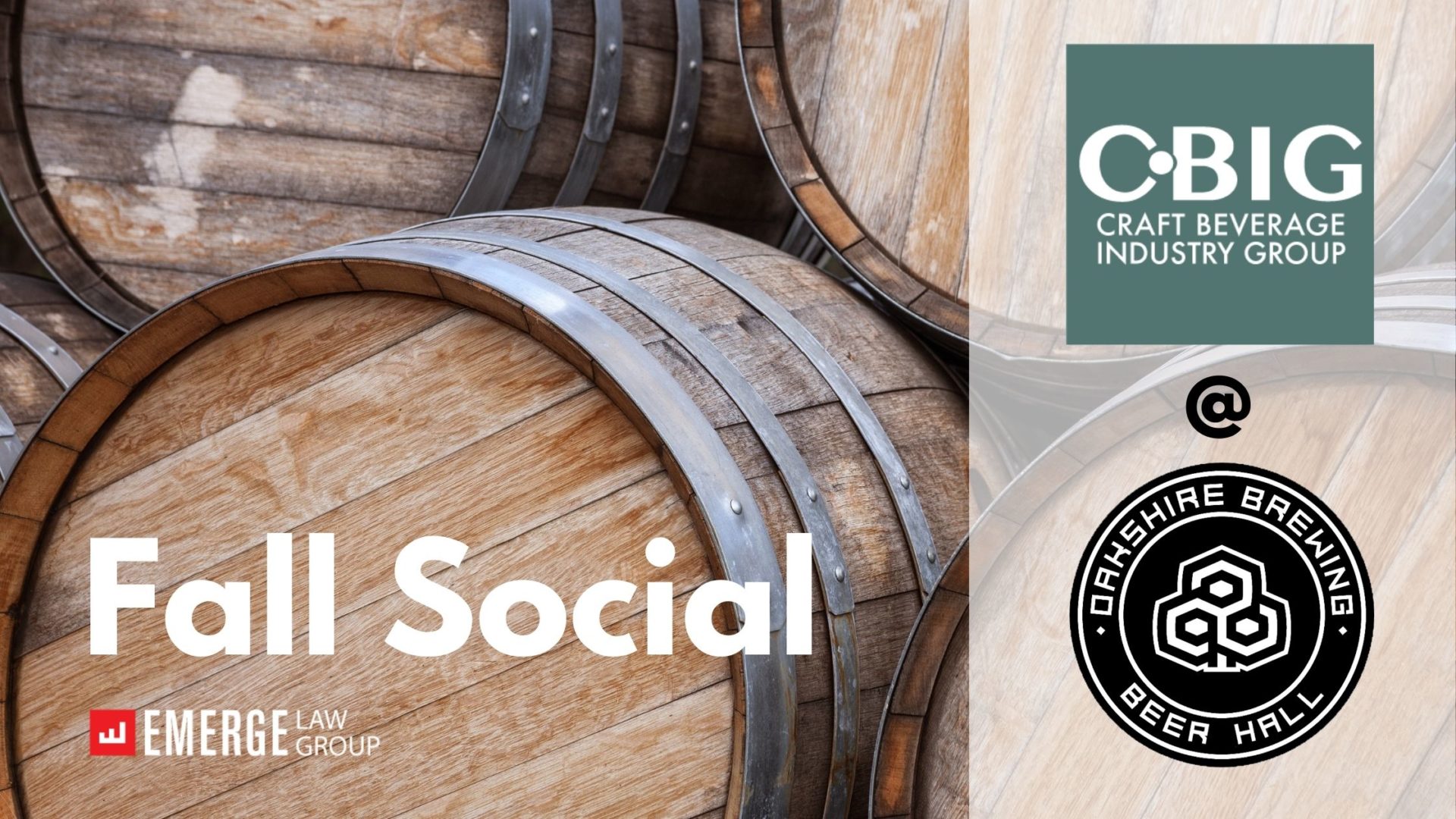 Craft Beverage Industry Group (C-BIG):  Fall Social at Oakshire Beer Hall